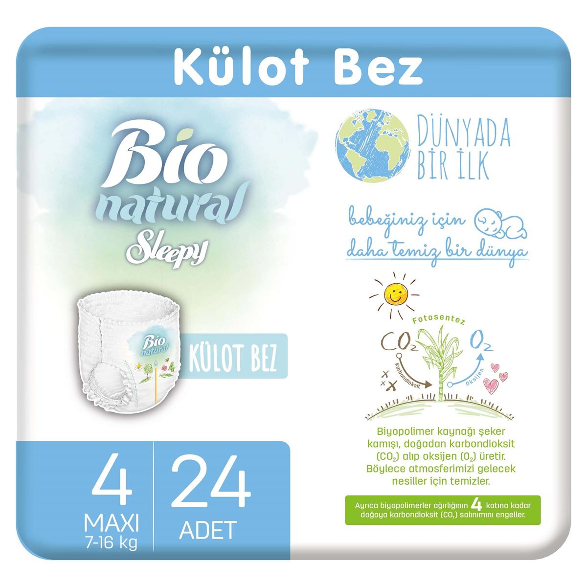 Bio Natural Külot Bez 4 Numara Maxi 24 Adet