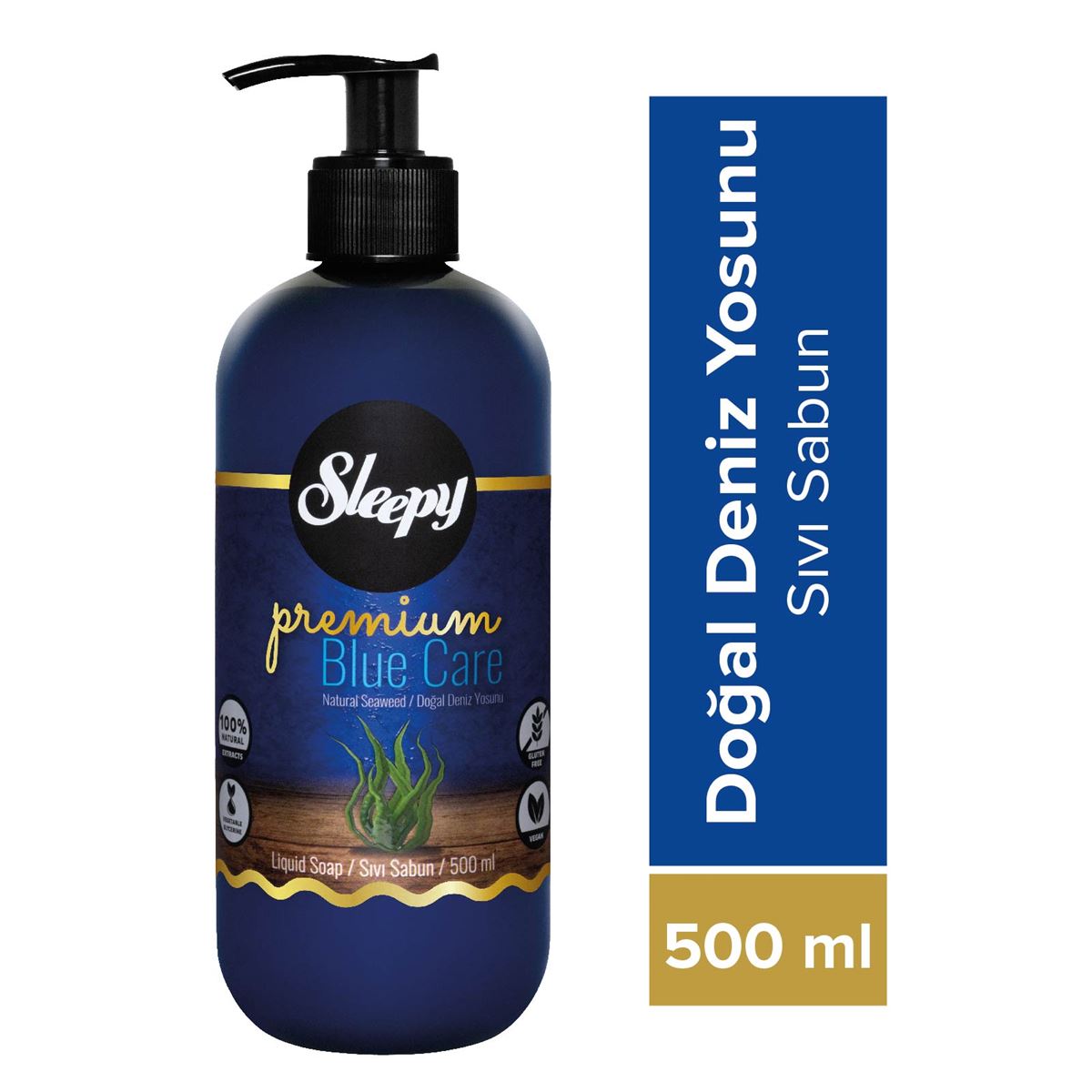 Sleepy Premium Blue Care Doğal Deniz Yosunu Sıvı Sabun 500 ml