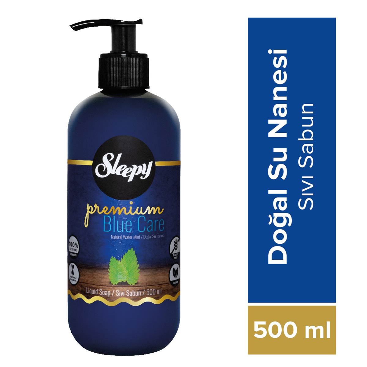 Sleepy Premium Blue Care Doğal Su Nanesi Sıvı Sabun 500 ml