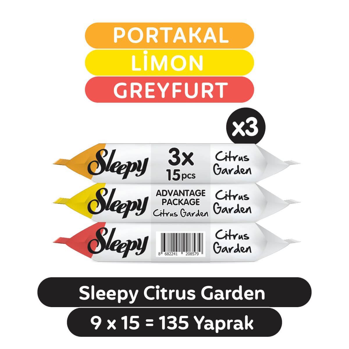 Sleepy Citrus Garden Cep Mendili 9x15 (135 Yaprak)