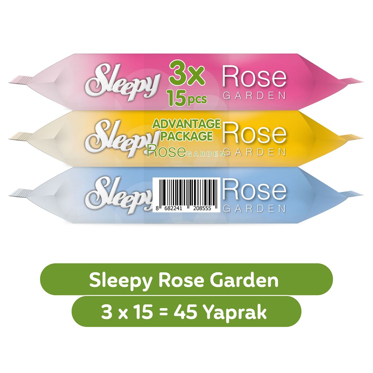 Sleepy Rose Garden Seyahat Cep Mendili 3x15 (45 Yaprak)
