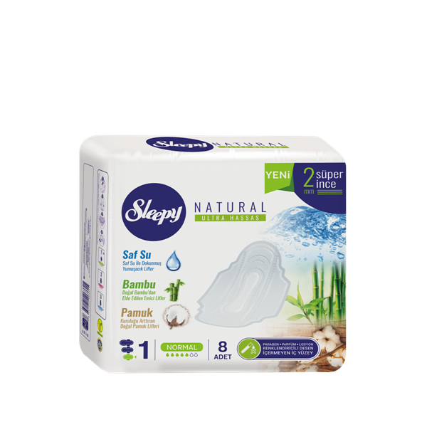 Sleepy Natural Ultra Hassas NORMAL (8 Ped)
