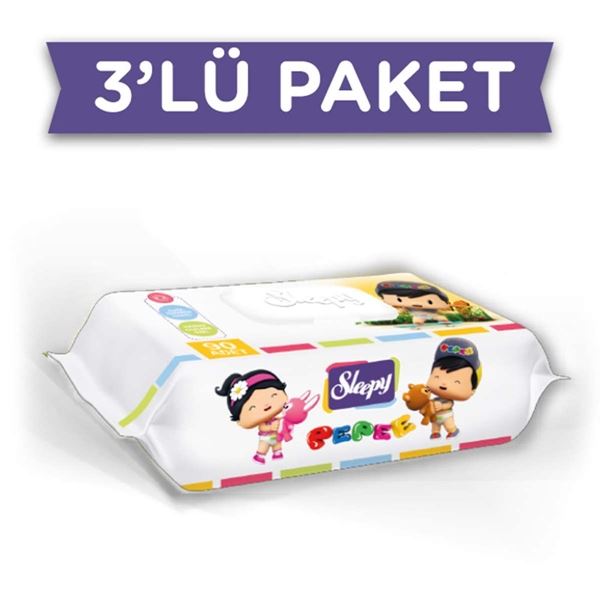 3'lü Sleepy Pepee Islak Havlu 90 lı 