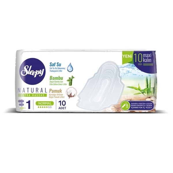 Sleepy Natural Ultra Hassas Maxi Kalın NORMAL (10 Ped)