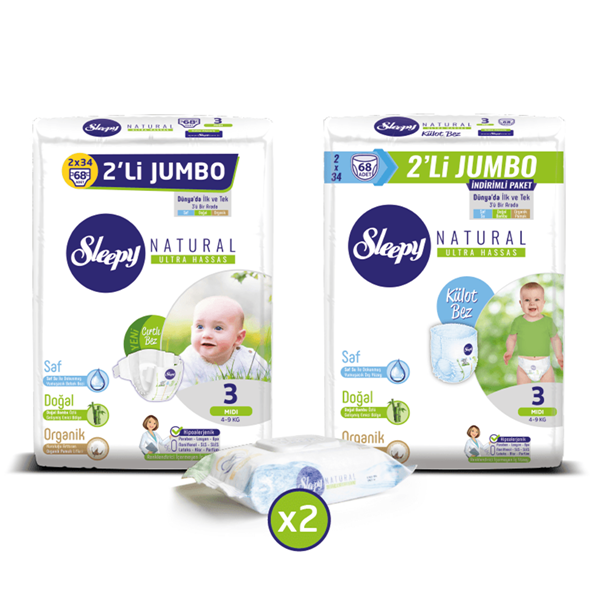 Sleepy Natural 3 Numara Midi İkiz Fırsat Paketi
