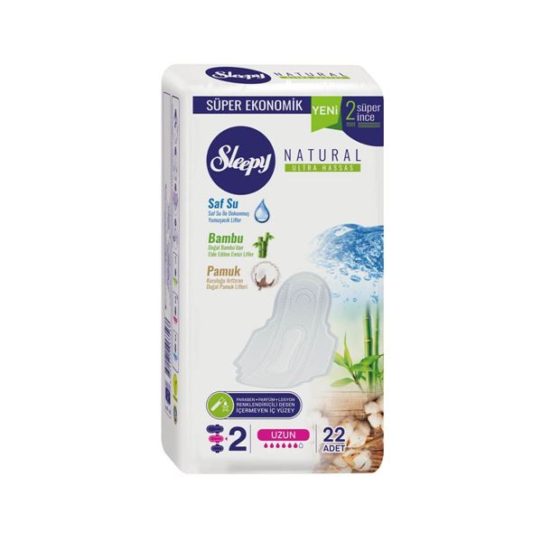 Sleepy Natural Ultra Hassas UZUN (22 Ped) SÜPER EKO