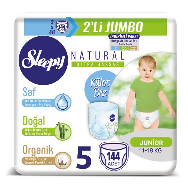 Sleepy Natural Külot Bez 5 Numara Junior 3X2'Lİ JUMBO