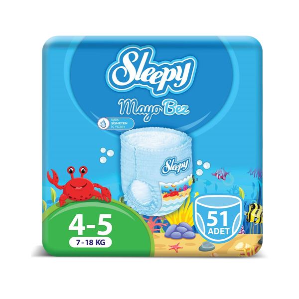 Sleepy Mayo KÜLOT Bez 5 Numara Junior 3'LÜ PAKET 51 adet 