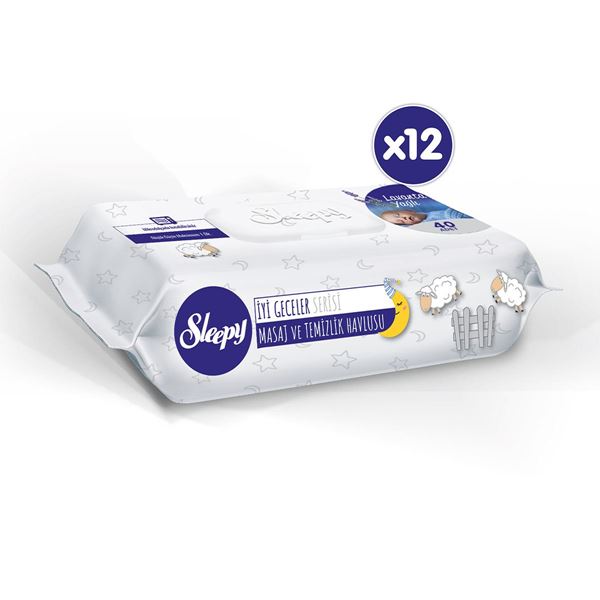 Sleepy Lavanta Yağlı Masaj Ve Temizlik Havlusu 12x40 lı
