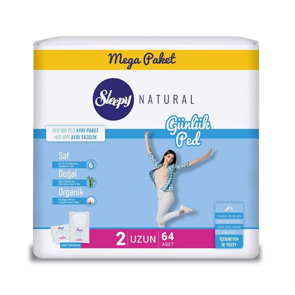 Sleepy Natural Günlük Ped Uzun 64 Adet