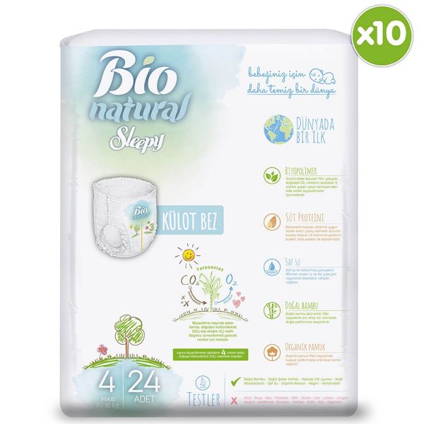 Sleepy Bio Natural Külot Bez 4 Numara Maxi 240 Adet