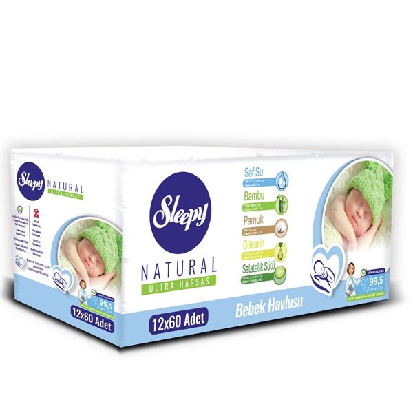 Sleepy z*** delist ** Sleepy Natural Bebek Havlusu 12X60