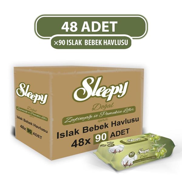 Sleepy Zeytinyağlı Islak Havlu 48X90