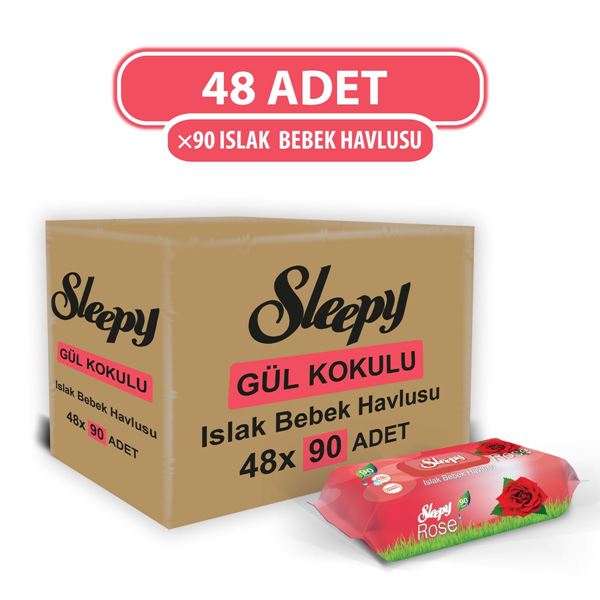 Sleepy Gül Kokulu Islak Havlu 48X90