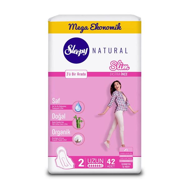 Sleepy Natural Slim Ekstra İnce Uzun (42 Ped)