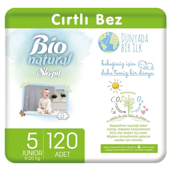 Sleepy Bio Natural Bebek Bezi 5 Numara Junior 120 Adet 