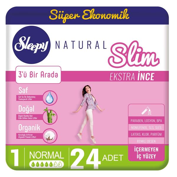 Sleepy Natural Slim Ekstra İnce Normal (24 Ped)
