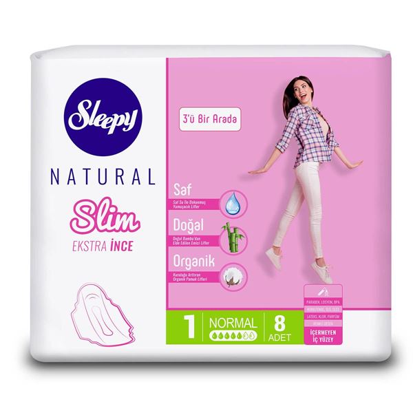 Sleepy Natural Slim Ekstra İnce Normal (8 Ped)