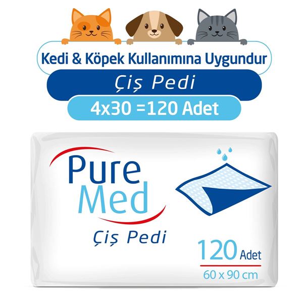 Sleepy Puremed 60x90 cm Kedi Köpek Çiş Pedi 4X30 (120 Adet)