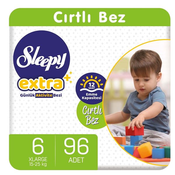 Sleepy Extra Günlük Aktivite Bezi 6 Numara Xlarge 96 Adet