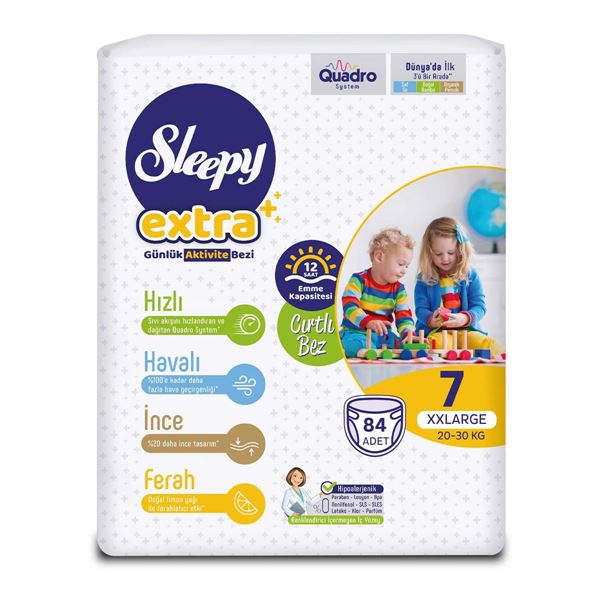 Sleepy Extra Günlük Aktivite Bezi 7 Numara XxLarge 84 Adet