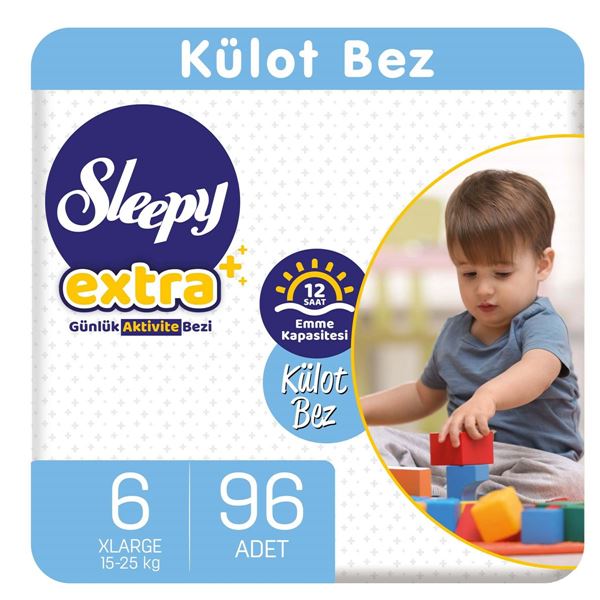 Sleepy Extra Günlük Aktivite Külot Bez 6 Numara Xlarge 96 Adet