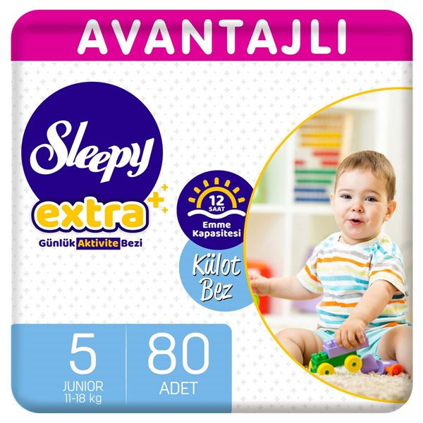 Sleepy Extra Avantajlı Külot Bez 5 Numara Junior 80 Adet