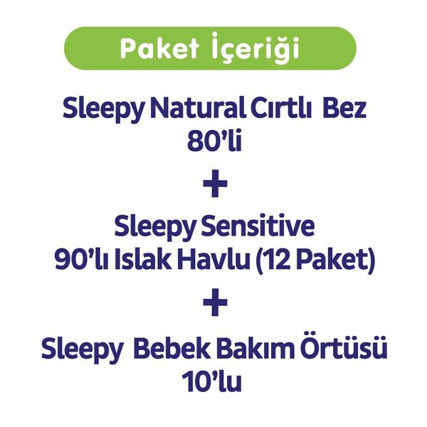 Sleepy Natural Bebek Bezi Büyük Avantaj Paketi 7 Numara Xxlarge 80 Adet