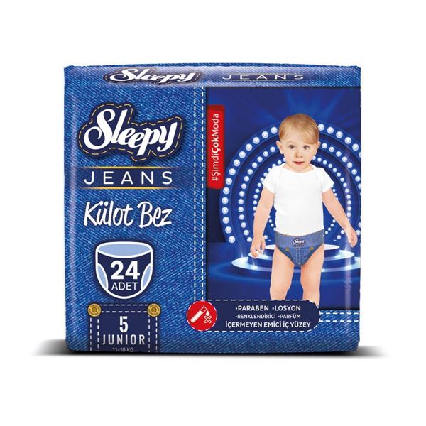 Sleepy Jeans KÜLOT Bez 5 Numara Junior 24 Adet 
