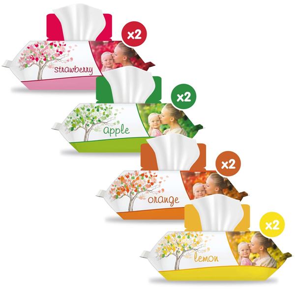 Sleepy Meyve Serisi Islak Havlu 8 Paket (960 Yaprak)