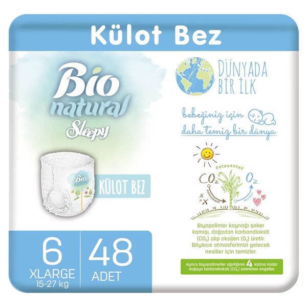 Sleepy Bio Natural Külot Bez 6 Numara Xlarge 48 Adet