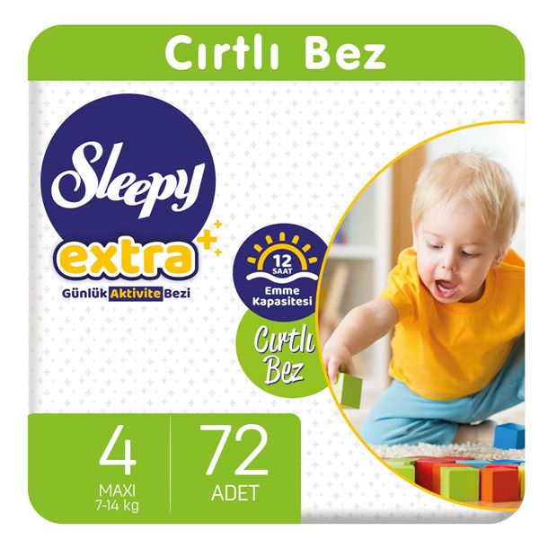 Sleepy Extra Günlük Aktivite Bezi 4 Numara Maxi 72 Adet