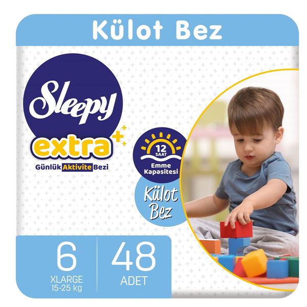 Sleepy Extra Günlük Aktivite Külot Bez 6 Numara Xlarge 48 Adet