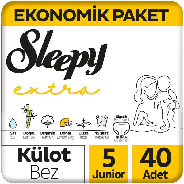 Sleepy Extra Günlük Aktivite Ekonomik Paket Külot Bez 5 Numara Junior 40 Adet
