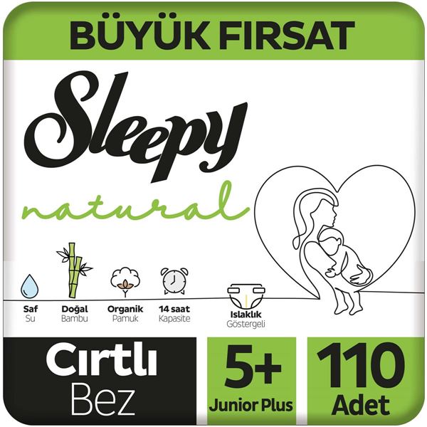 Sleepy Natural Büyük Fırsat Paketi Bebek Bezi 5+ Numara Junior Plus 110 Adet