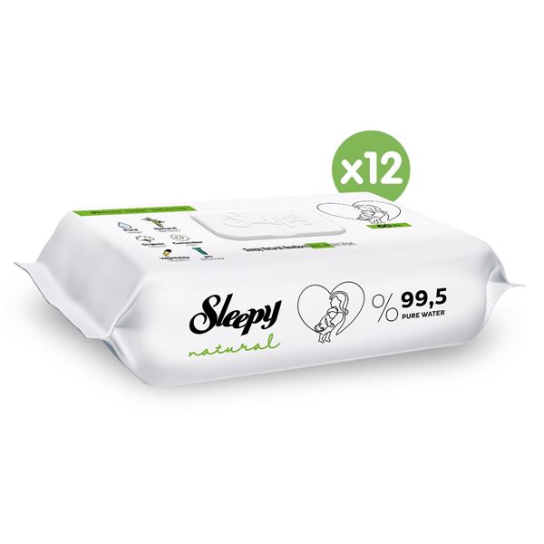 Sleepy Natural Yenidoğan Islak Bebek Bakım Havlusu 12x60 (720 Yaprak)