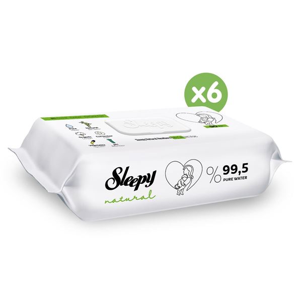 Sleepy Natural Yenidoğan Islak Bebek Bakım Havlusu 6x90 (540 Yaprak)
