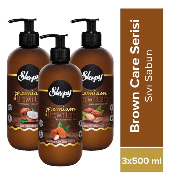 Sleepy Premium Brown Care Serisi Sıvı Sabun 3x500 ml