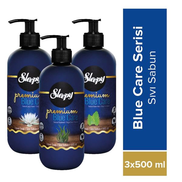 Sleepy Premium Blue Care Serisi Sıvı Sabun 3x500 ml