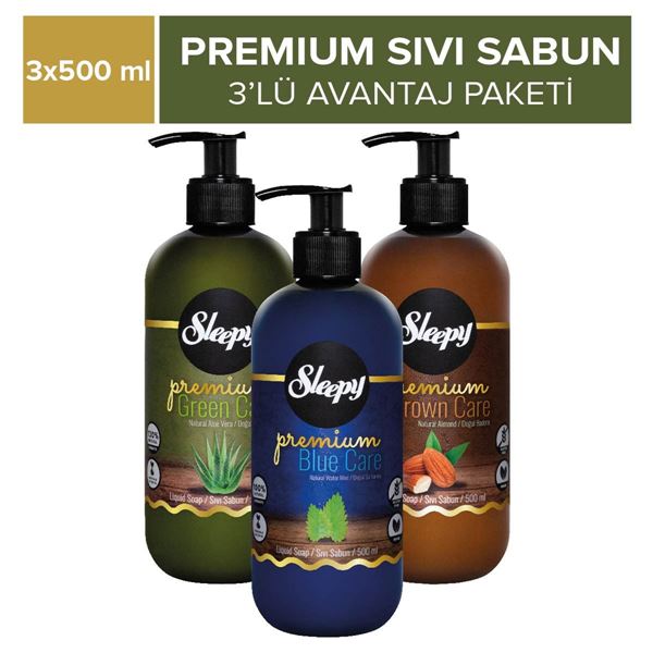 Sleepy Premium Sıvı Sabun 3’lü Avantaj Paketi 3x500 ml