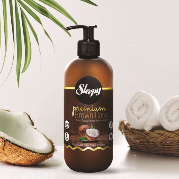 Sleepy Premium Brown Care Doğal Badem Sıvı Sabun 500 ml