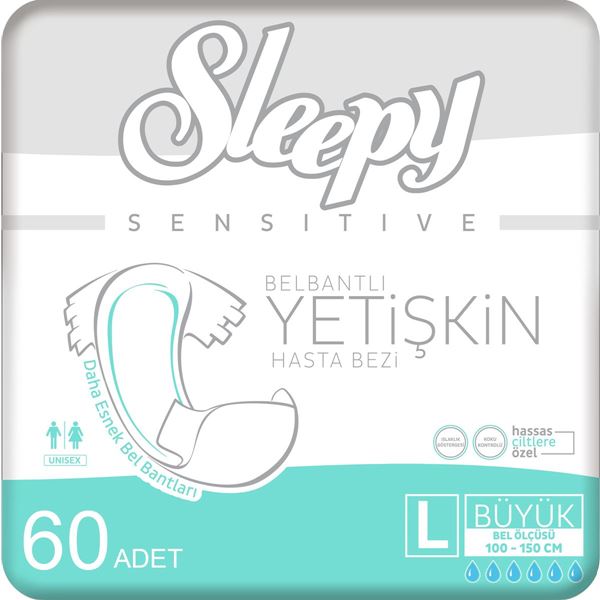 2'li Sleepy Large Yetişkin Hasta Bezi 30x2 (60 Adet)