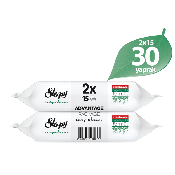 Sleepy Easy Clean Yüzey Temizlik Havlusu&Mendili 100+2x15 (130 Yaprak)