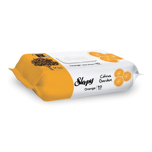 Sleepy Citrus Garden Islak Bebek Havlusu 90 Yaprak