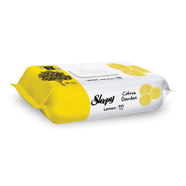 Sleepy Citrus Garden Islak Bebek Havlusu 90 Yaprak