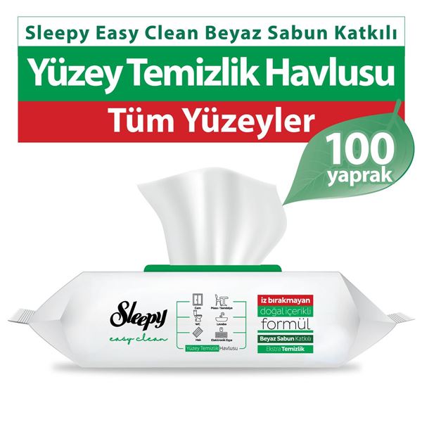 Sleepy Easy Clean Yüzey Temizlik Havlusu&Mendili 100 Yaprak