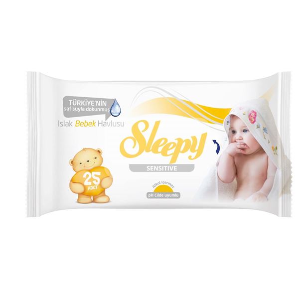 Sleepy Sensitive Islak Bebek Havlusu 25 Yaprak