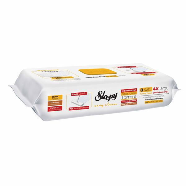 Sleepy Easy Clean Arap Sabunu Katkılı Mopa Uyumlu Yer Temizlik Havlusu&Mendili 50 Yaprak
