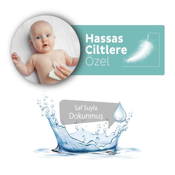 XL Beyaz Sabun Kokulu Bebek Vücut Temizleme Havlusu 50 Yaprak