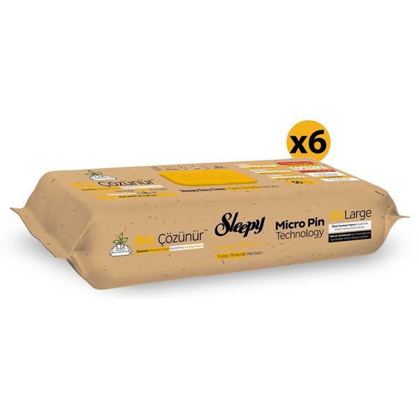 Sleepy Bio Çözünür Yüzey Temizlik Havlusu&Mendili Karanfil&Tarçın 6x50 (300 Yaprak)